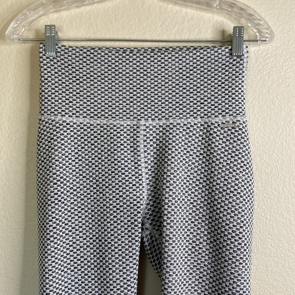 ECHT weave scrunch leggings women’s large grey white ruched - Picture 2 of 7